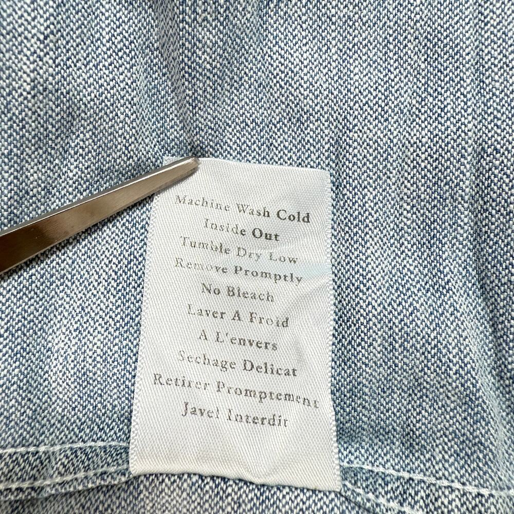 Frank & Eileen Mary Mini Dress Size XL Vintage Stonewashed Indigo Denim Blue - Picture 9 of 12